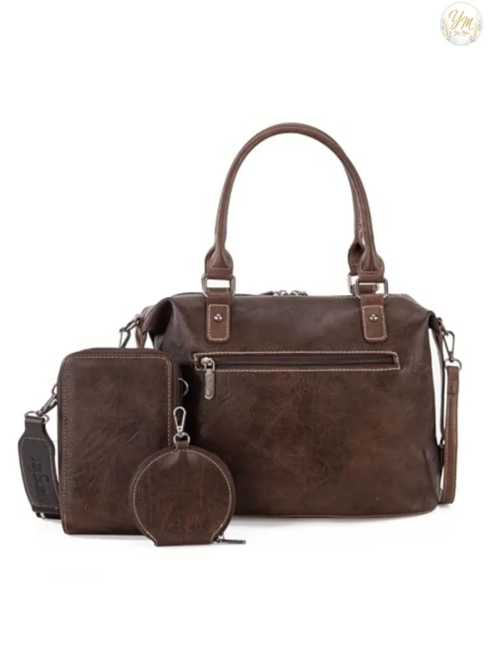 Wrangler by Montana West 3-Piece Doctor Bag Set Faux Leather Satchel Purse